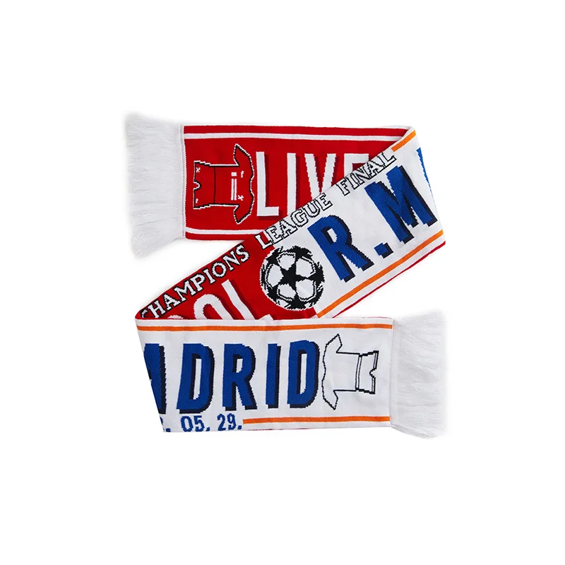black gold football stadium gift scarf on white background - ODM OEM service available