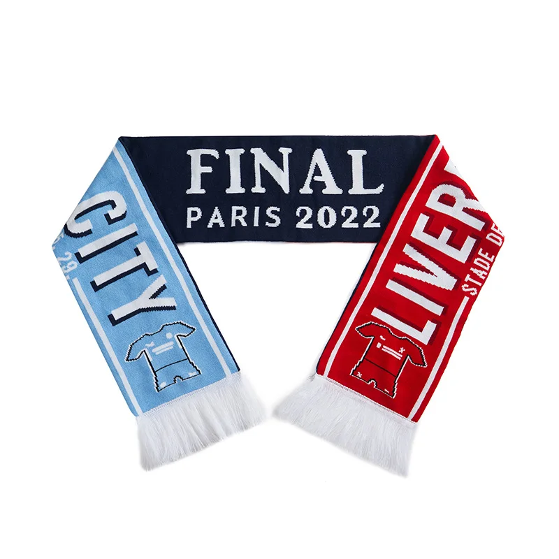 red white woven jacquard club scarf on white background - wholesale purchase inquiry welcome