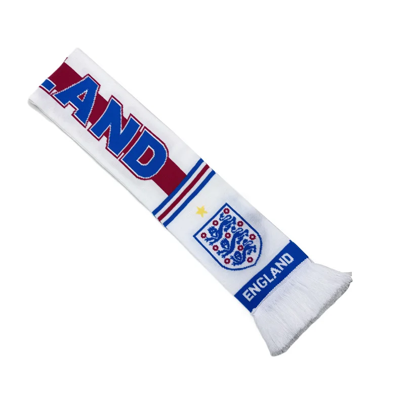 navy white football club merchandise scarf on white background