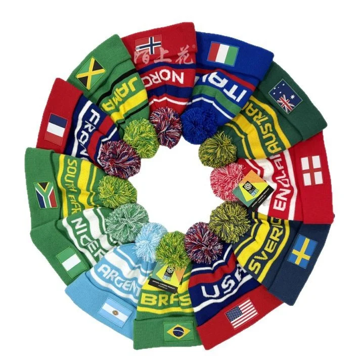 multicolor private label football scarf on white background - 25-day bulk production