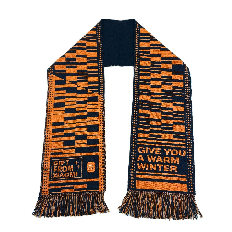green gold football scarf corporate gift on white background - low MOQ custom order