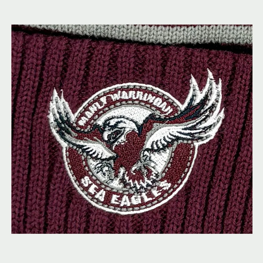 navy white custom team colors football scarf on white background - request RFQ factory direct