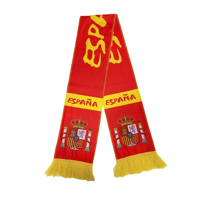 red white football scarf low moq custom on white background