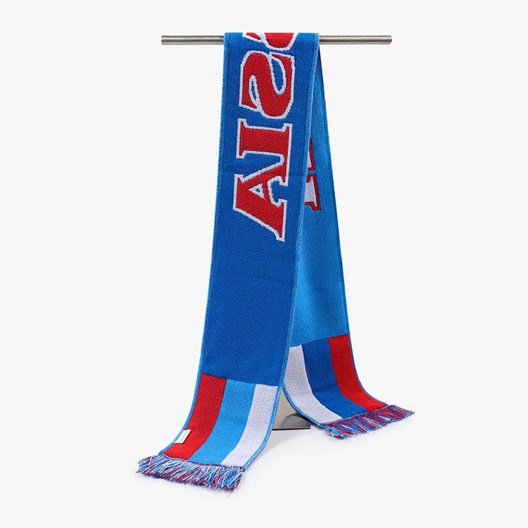 black gold woven football fan scarf on white background