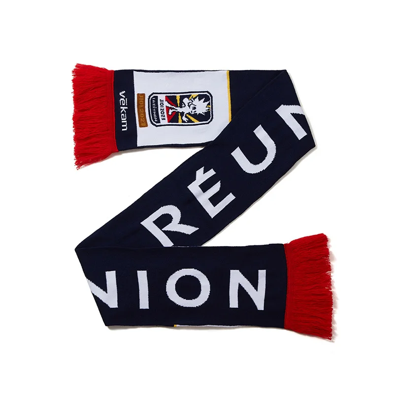 yellow black striped football club scarf on white background - custom packaging accepted