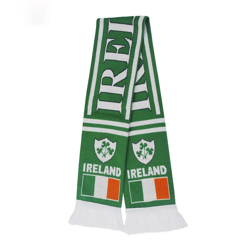 black gold football scarf with club logo on white background - order in bulk factory price