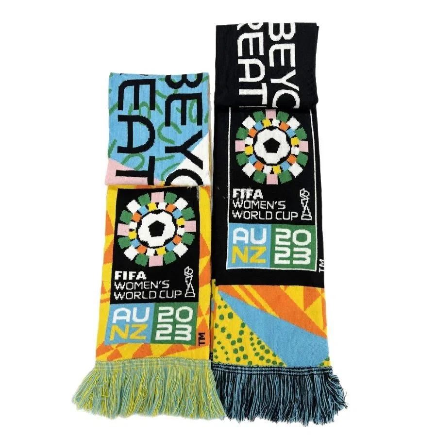 green white football fan scarf gift set on white background - wholesale purchase inquiry welcome