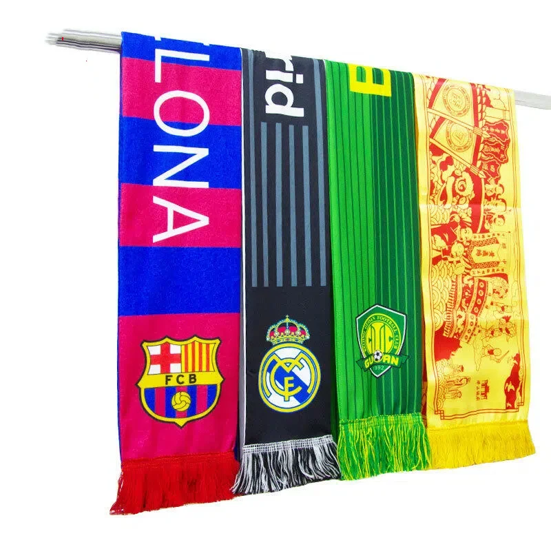 yellow black football fan scarf gift set on white background - private label wholesale