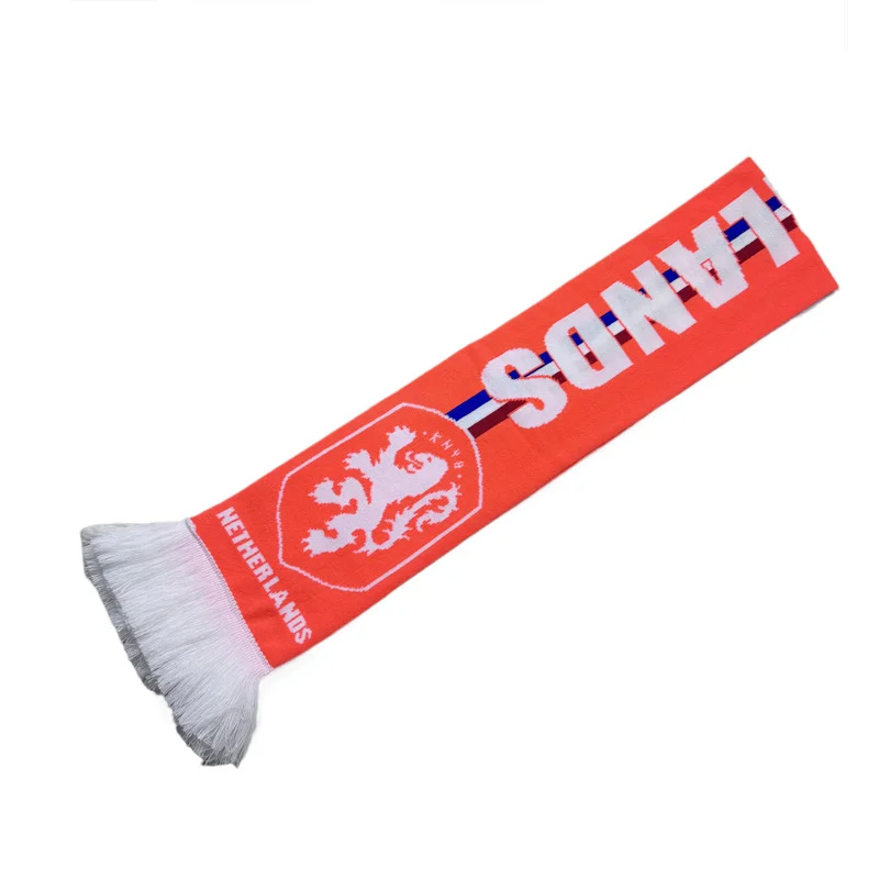 black gold jacquard fan scarf striped on white background - private label service available