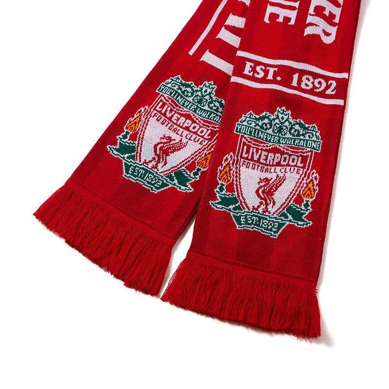 multicolor football fan scarf gift set on white background