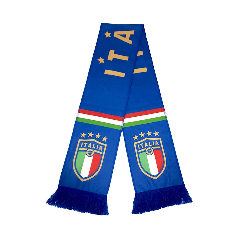 multicolor football club merchandise scarf on white background - request RFQ factory direct