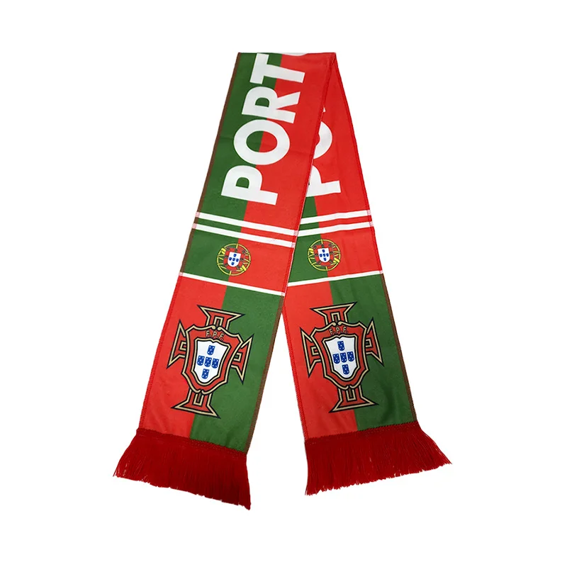 blue gold reversible football club scarf on white background - 25-day bulk production