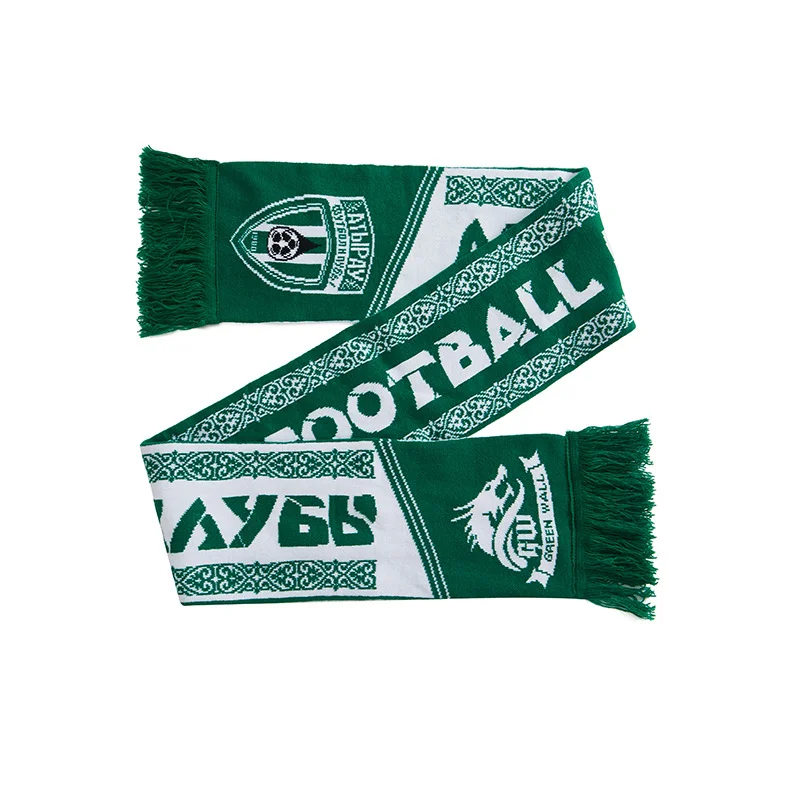 navy red knitted football club scarf on white background - request RFQ factory direct