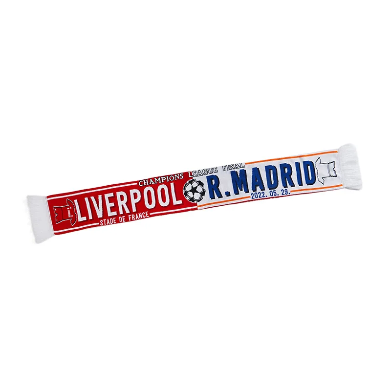 red black double-sided football scarf on white background - wholesale purchase inquiry welcome