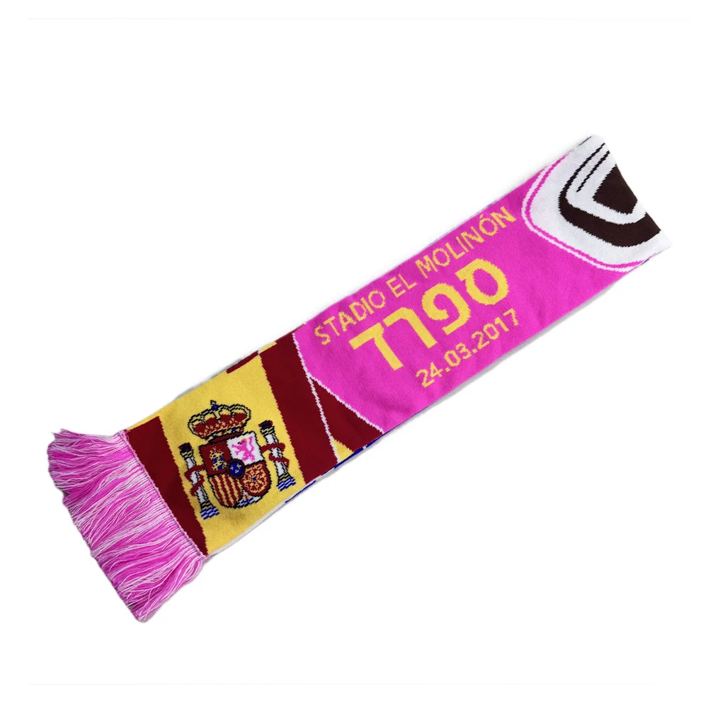 white blue bulk football fan scarf on white background - request RFQ factory direct